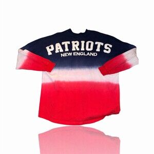 New England Patriots Fanatics Spirit Jersey Ombre Tie Dye Shirt 2XL Multi